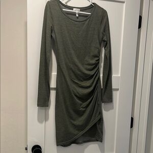 Olive Green Long Sleeve Dress
